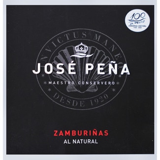 JOSE PEÑA zamburiñas al natural lata 63 g neto escurrido
