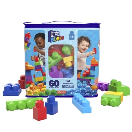 Juguetes para bebés  Bloks Bolsa clásica con 60 bloques de construcción