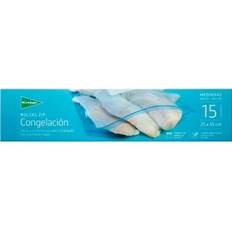 El Corte Inglés Saco de Congelação com Fecho Zip 25X35 Cm embalagem 15 unidades