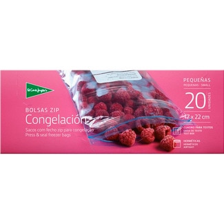 El Corte Inglés Saco de Congelação com Fecho Zip 17X22 Cm embalagem 20 unidades
