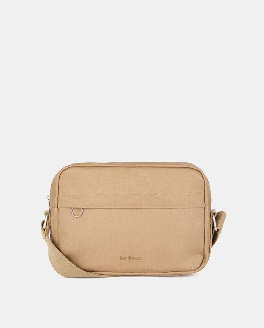 Plain-coloured ecru crossbody bag