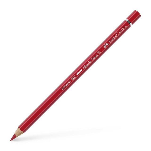 Lápiz de color Albrecht Dürer extraordinaria calidad acuarelable Faber-Castell rojo escarlata oscuro.