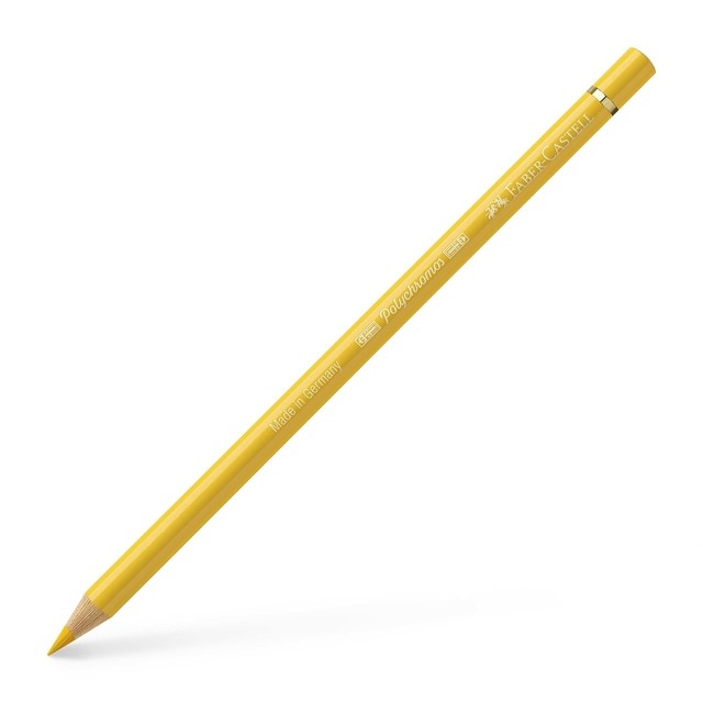 Lápiz de color Polychromos extraordinaria calidad Faber-Castell amarillo cadmio oscuro.