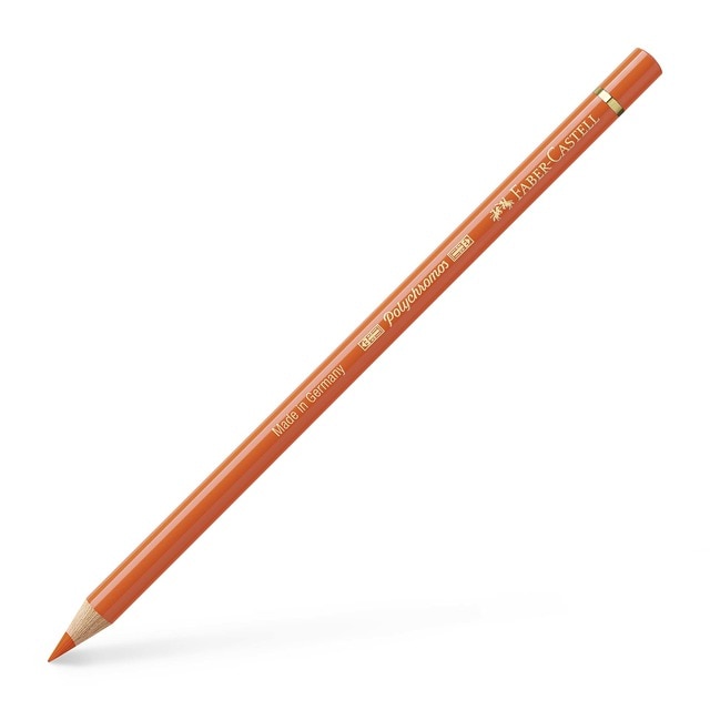 Lápiz de color Polychromos extraordinaria calidad Faber-Castell naranja transparente.