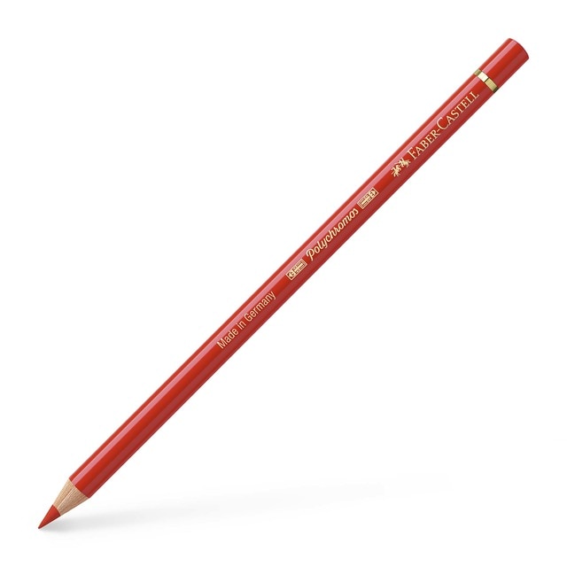Lápiz de color Polychromos extraordinaria calidad Faber-Castell rojo cadnio oscuro.