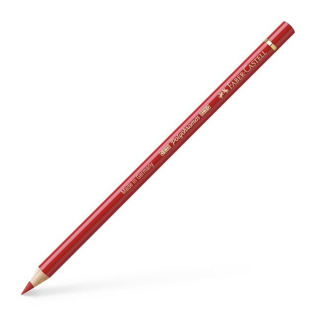 Lápiz de color Polychromos extraordinaria calidad Faber-Castell rojo cadnio.
