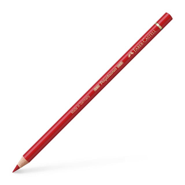 Lápiz de color Polychromos extraordinaria calidad Faber-Castell rojo escarlata claro.