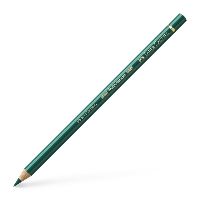 Lápiz de color Polychromos extraordinaria calidad Faber-Castell verde de hooker.