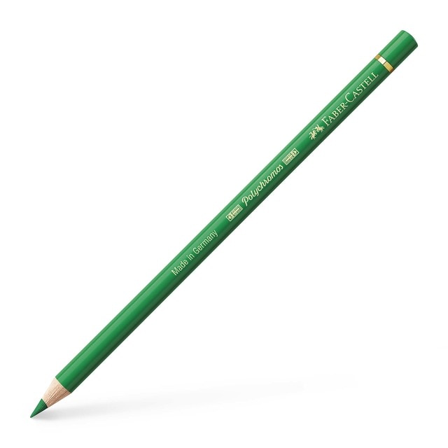 Lápiz de color Polychromos extraordinaria calidad Faber-Castell verde esmeralda.