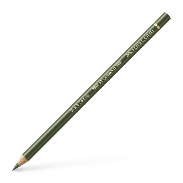 Lápiz de color Polychromos extraordinaria calidad Faber-Castell verde óxido cromo opaco.