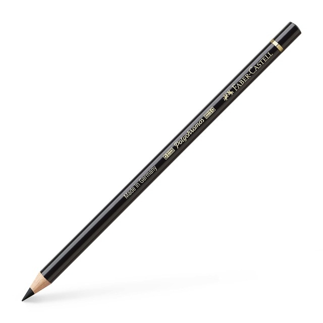 Lápiz de color Polychromos extraordinaria calidad Faber-Castell negro.