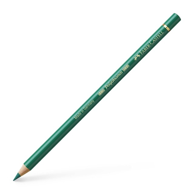 Lápiz de color Polychromos extraordinaria calidad Faber-Castell verde de ptalo oscuro.