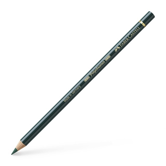 Lápiz de color Polychromos extraordinaria calidad Faber-Castell verde pino.