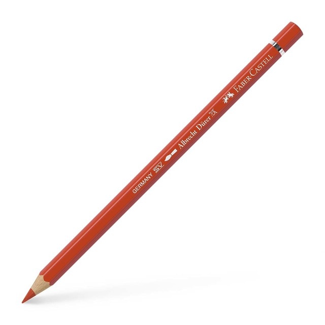 Lápiz de color Albrecht Dürer extraordinaria calidad acuarelable Faber-Castell rojo de cadmio oscuro.