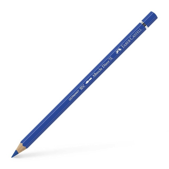 Lápiz de color Albrecht Dürer extraordinaria calidad acuarelable Faber-Castell azul cobalto verdoso.