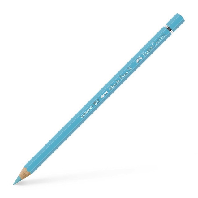 Lápiz de color Albrecht Dürer extraordinaria calidad acuarelable Faber-Castell turquesa de cobalto claro.