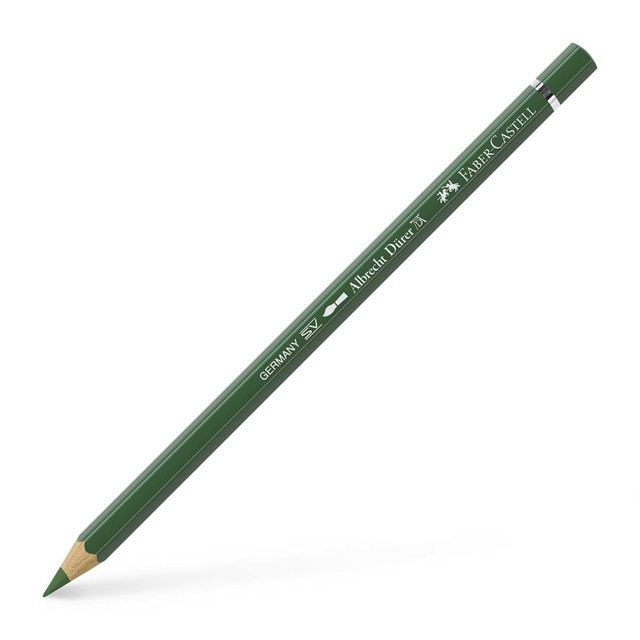 Lápiz de color Albrecht Dürer extraordinaria calidad acuarelable Faber-Castell verde permanente oliva.
