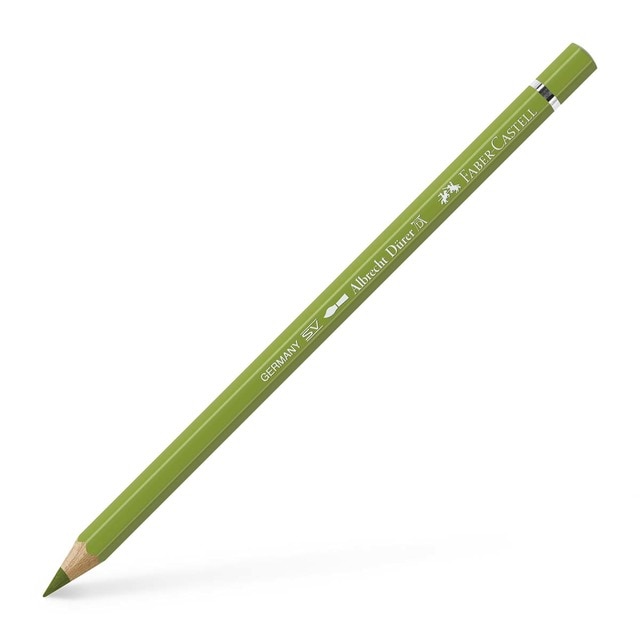 Lápiz de color Albrecht Dürer extraordinaria calidad acuarelable Faber-Castell verde tierra amarillento.