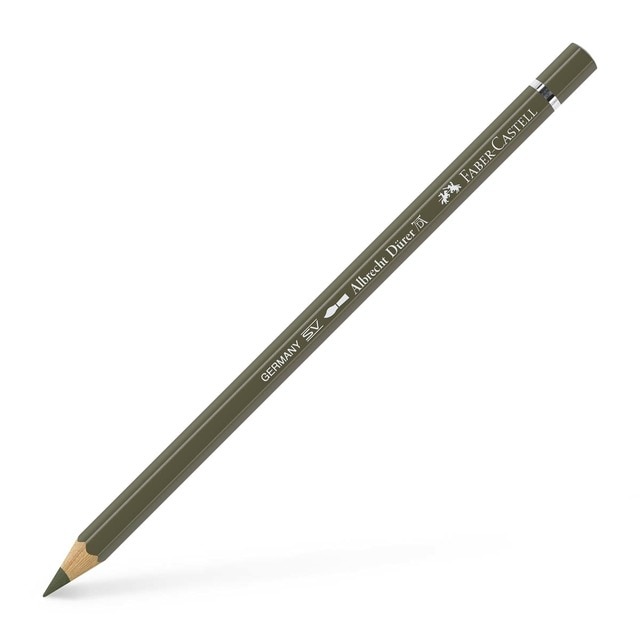 Lápiz de color Albrecht Dürer extraordinaria calidad acuarelable Faber-Castell verde oliva amarillento.
