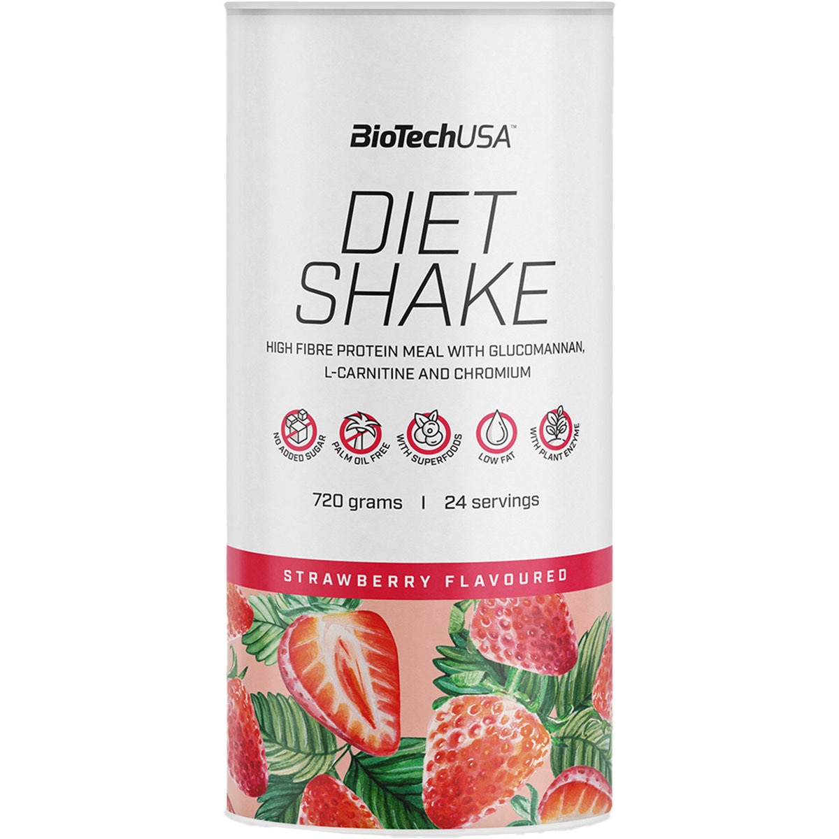 Diet Shake batido proteico con glucomanano, L-carnitina y cromo sabor fresa envase 750 g sin aceite de palma ni azcares aadidos BIOTECH USA Supermercado El Corte Ingls Diet Shake batido proteico con glucomanano, L-carnitina y cromo sabor fresa envase 750 g sin aceite de palma ni azcares aadidos BIOTECH USA Supermercado El Corte Ingls