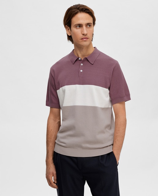 Polo de hombre de punto a rayas