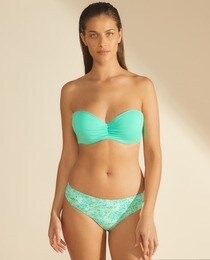 D-cup bandeau bikini top with detachable straps