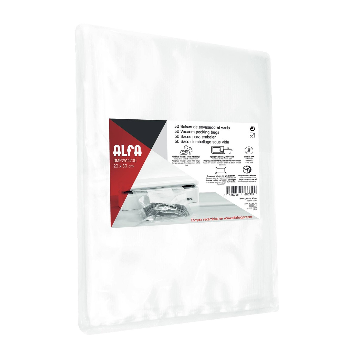 Alfa - Pack de bolsas para envasar el vacío Alfa.