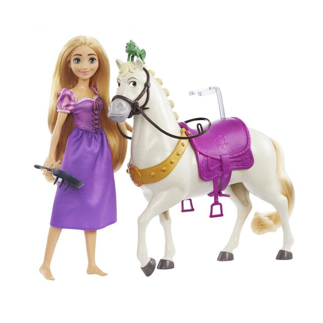 Muñeca Princesa Rapunzel con caballo Maximus Disney Princess