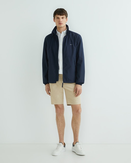 Men's short zip on sale cotton twill jacket