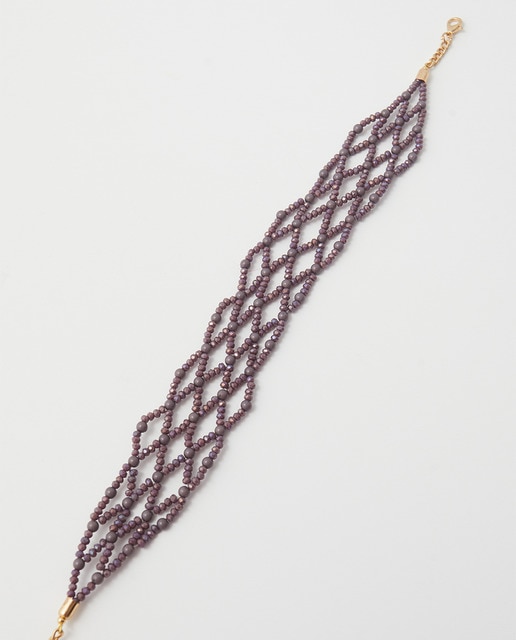 Purple beaded choker