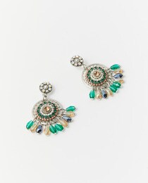 Round crystalline earrings