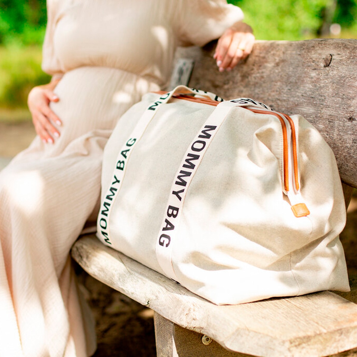 Saco de Maternidade Mommy Bag Signature Canvas Branco-marfim-12