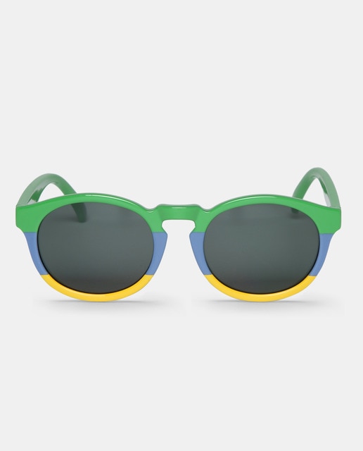 Gafas de sol infantiles ovaladas tricolor