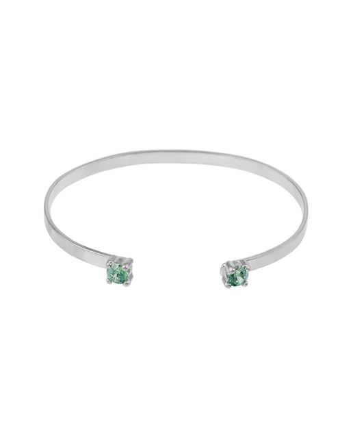 Brazalete Duo Swarovski Jade Silver