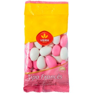Vieira Amêndoas de Açúcar Tipo Francês embalagem 180 g