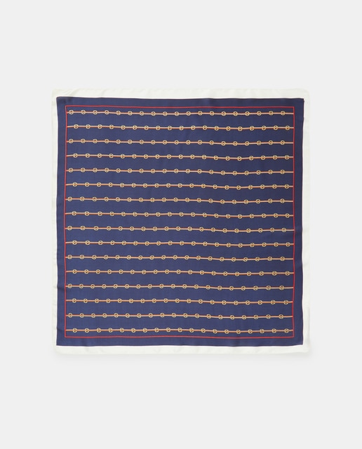 Bandana en azul marino con estampado fantasía