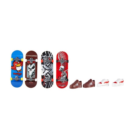 Pack 4 skate y mini zapatillas Fingerboards 