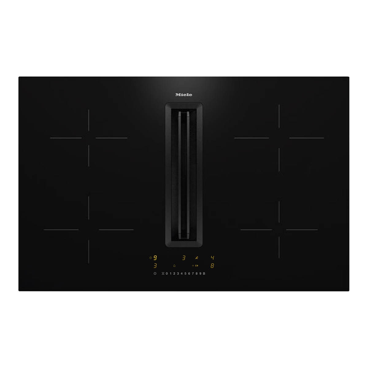 Miele – Placa vitrocerámica Miele 4 zonas de cocción, con extracción integrada – KMDA7272 FL-U IB 230/50.