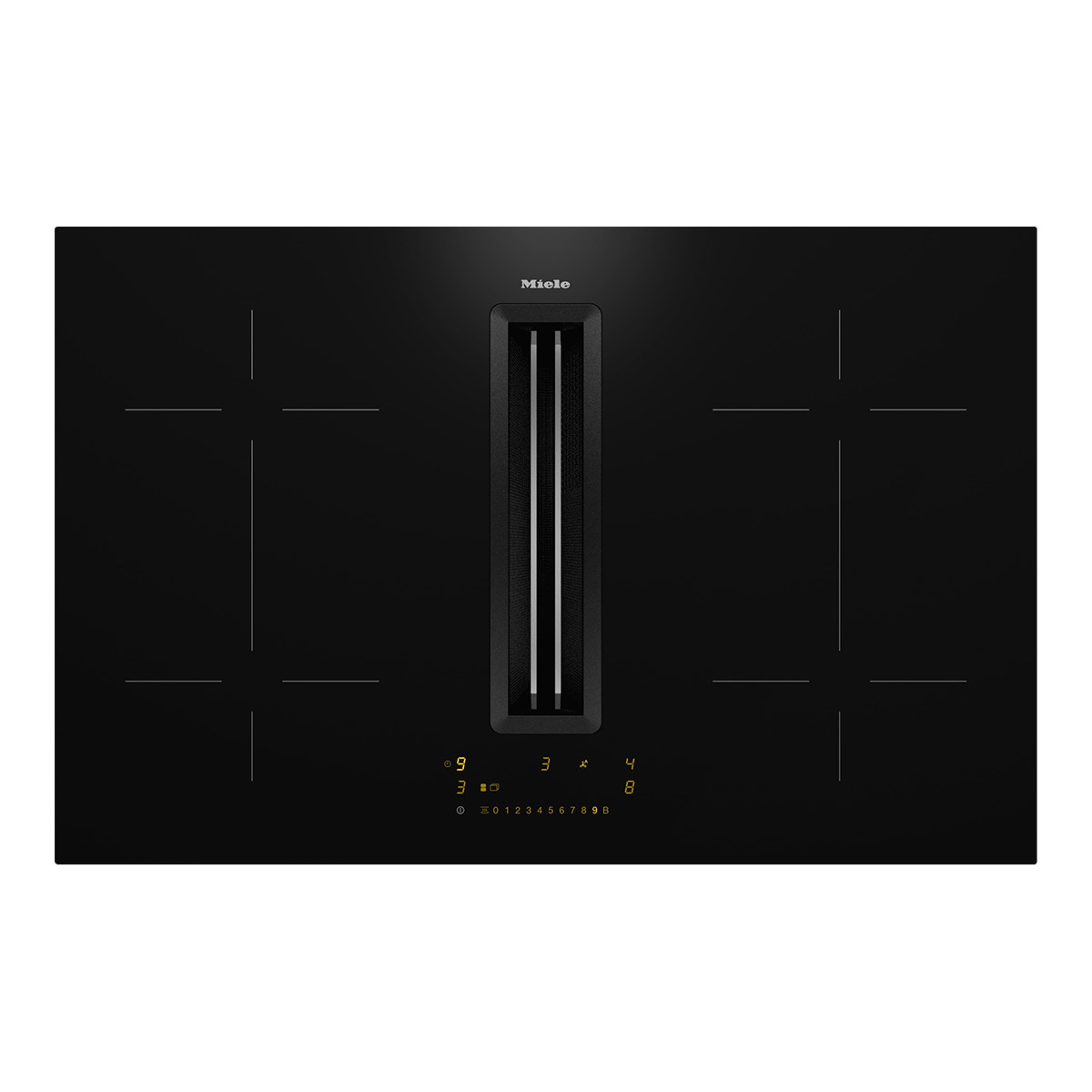 Miele – Placa vitrocerámica Miele 4 zonas de cocción, con extracción integrada – KMDA7473 FL-U IB 230/50.