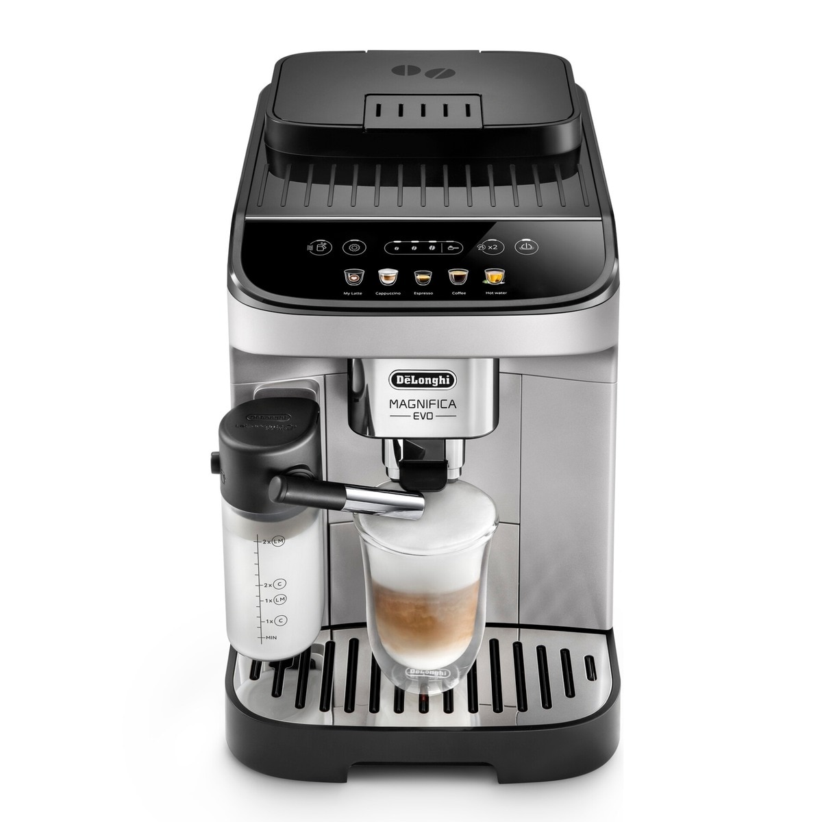 De'Longhi - Cafetera Superautomática Magnífica Evo Coffee Con 5 Recetas Gris En Oferta De'Longhi - Cafetera Superautomática De'Longhi Magnifica Evo Ecam290.61.Sb Con Molinillo Incorporado.