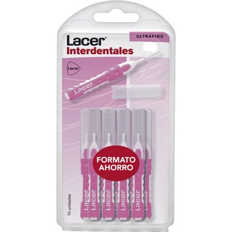 LACER Ultrafeine, gerade Interdentalbürste Blister 10 Einheiten Sparpackung