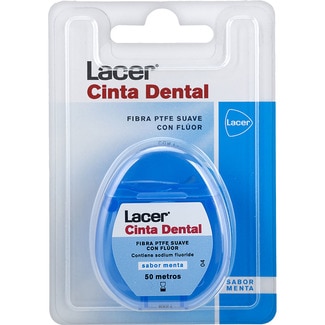 LACER PTFE extra gentle mint-flavoured floss with fluoride and triclosan 50 m 50 m