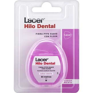 LACER extraweiche Zahnseide mit Fluorid und Triclosan, Pfefferminzgeschmack, 50 m 50 m