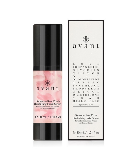 Sérum facial revitalizante de pétalos de rosa de Damasco