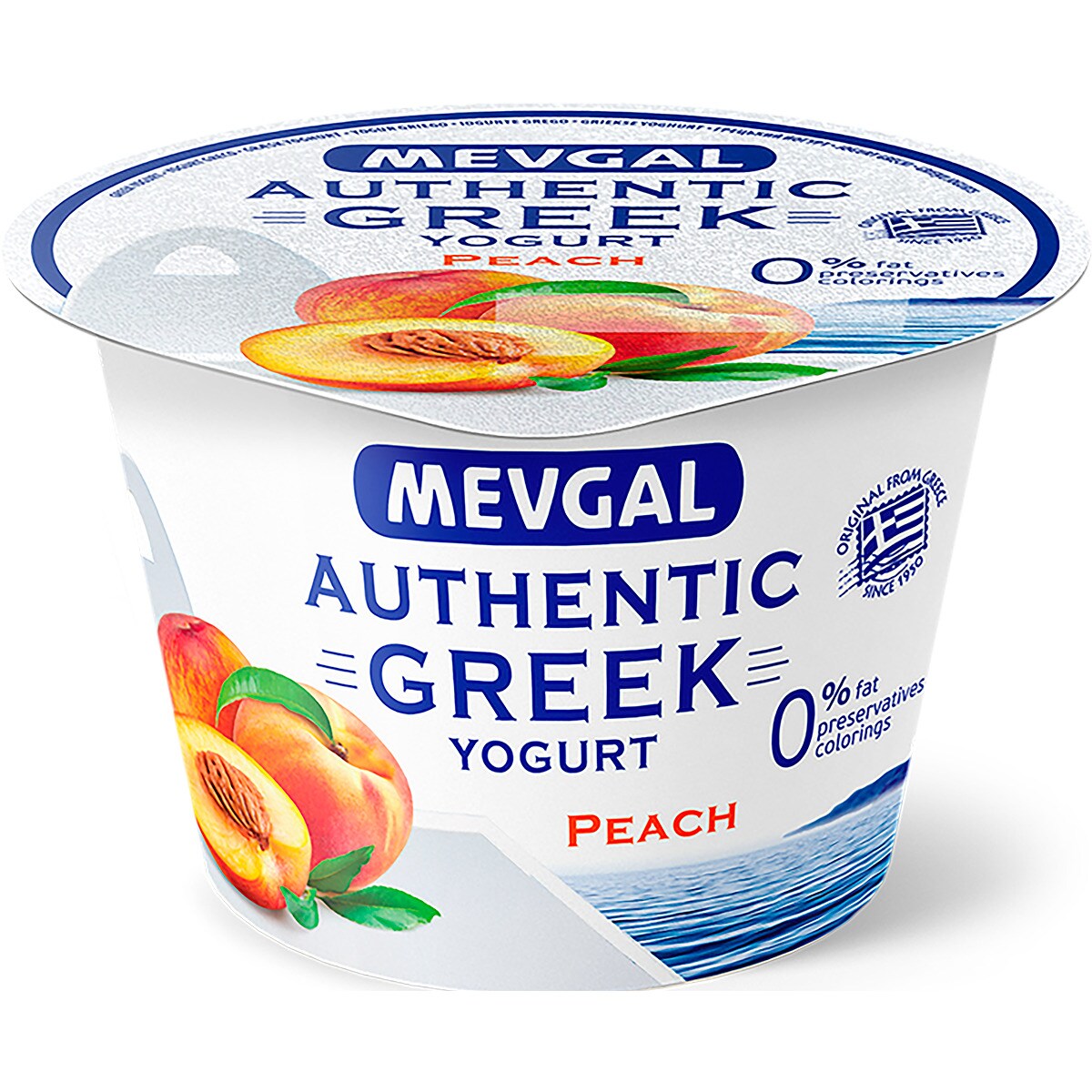 Iogurte Grego de Pêssego embalagem 150 g · Mevgal · Supermercado El