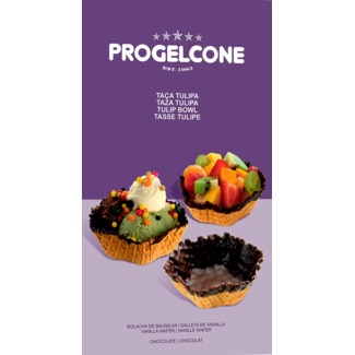 Progelcone Tulipas de Baunilha com Chocolate para Gelado Pack 6 embalagem 148 g