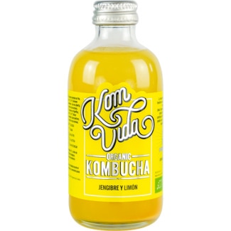 Komvida Bebida de Chá Fermentado Gengibre e Limão Bio frasco 250 ml