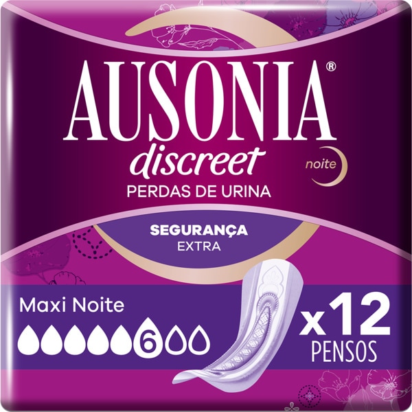 Pensos Higiénicos Maxi Noite Dicreet embalagem 12