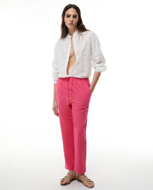 Pantalon droit lin
