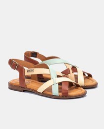 Algar women's flat sandals with crossed straps and a buckle fastening